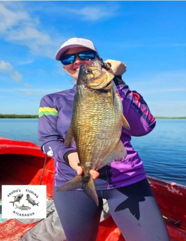 A machaca fish with our friend Stefani (Uruguay), March 2025