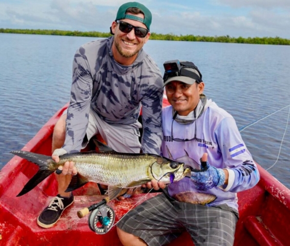A Tarpon with our friend Sam (USA), February 2025