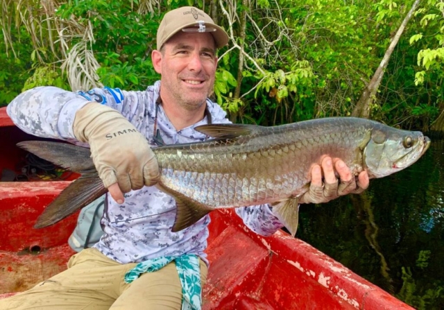 A Tarpon with our good friend Guillaume from (Canada), April 2025