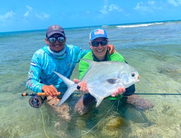 A permit fish with our friend Paulo (Germany), March 2026