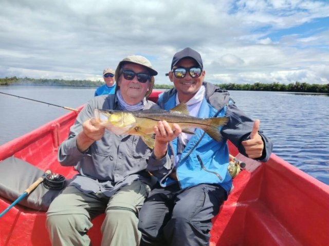 A snook with Mr. Garry (Canada)